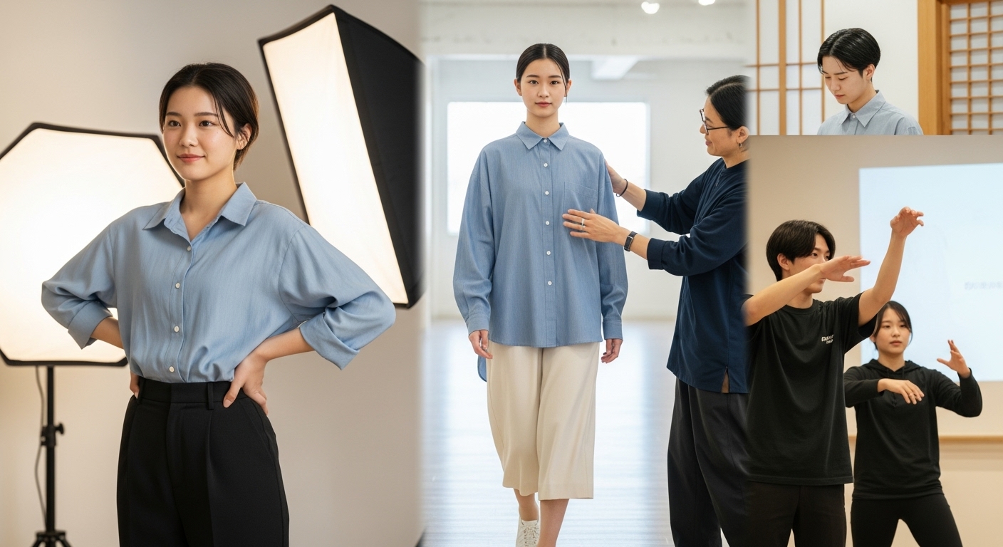 タレント・モデルの育成シーンの画像